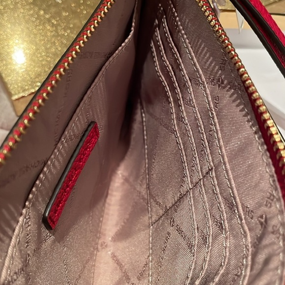 Michael Kors Jetset Wristlet in Crimson Red New in box  10” x 5 1/2” - Picture 5 of 8